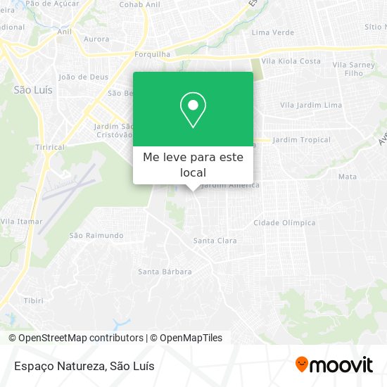 Espaço Natureza mapa