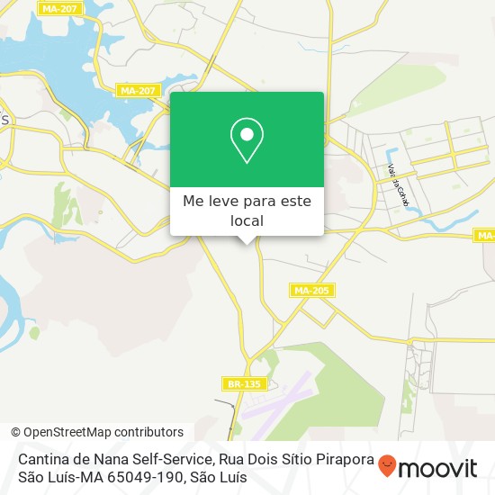 Cantina de Nana Self-Service, Rua Dois Sítio Pirapora São Luís-MA 65049-190 mapa