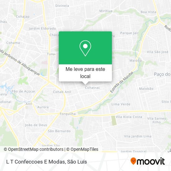 L T Confeccoes E Modas mapa