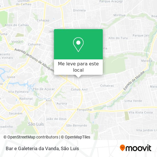 Bar e Galeteria da Vanda mapa
