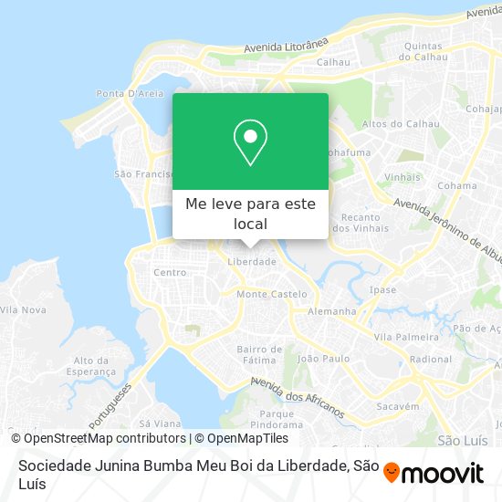 Sociedade Junina Bumba Meu Boi da Liberdade mapa