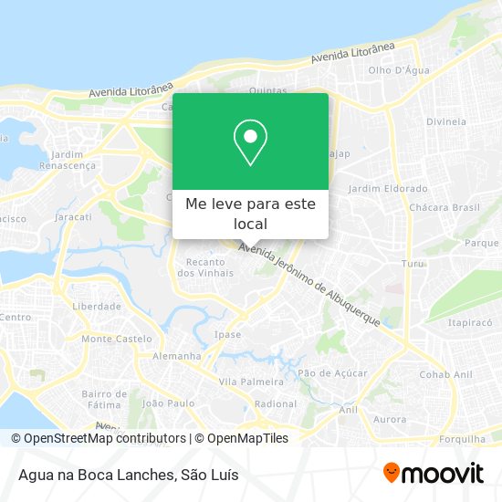 Agua na Boca Lanches mapa