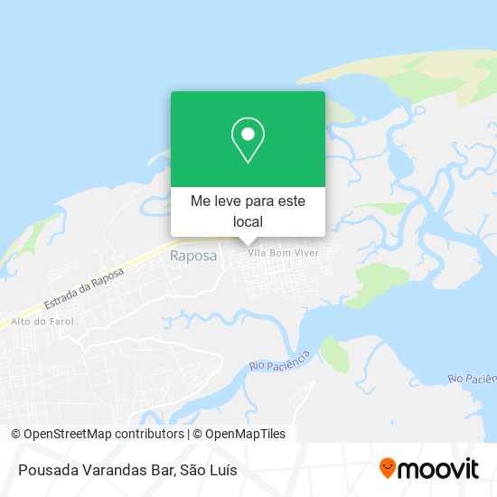Pousada Varandas Bar mapa