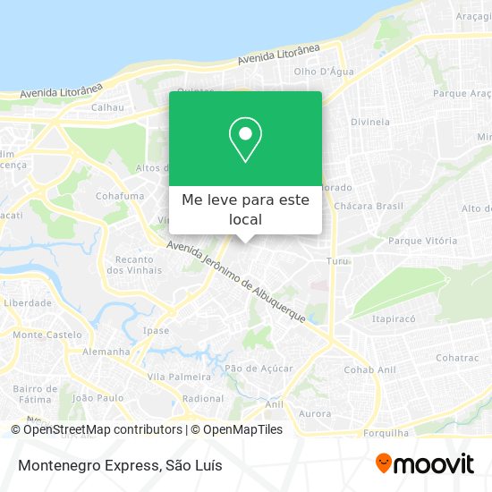 Montenegro Express mapa