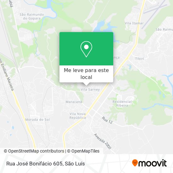 Rua José Bonifácio 605 mapa