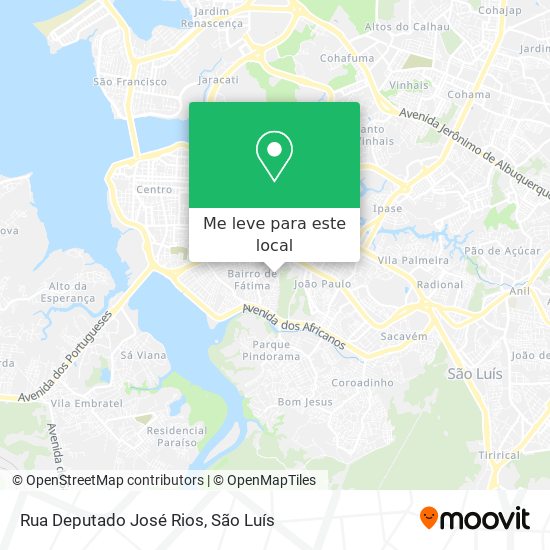 Rua Deputado José Rios mapa