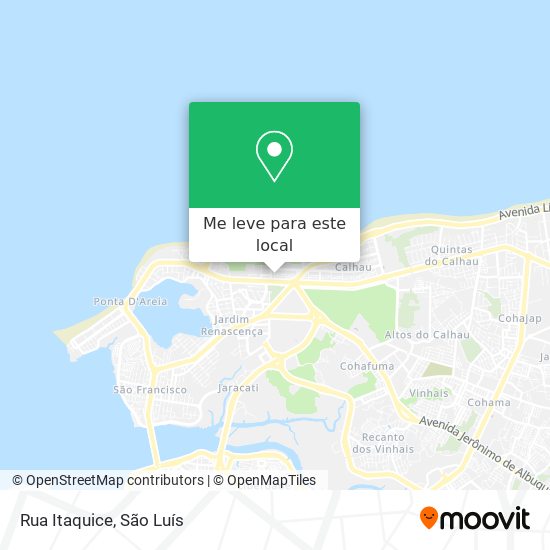 Rua Itaquice mapa