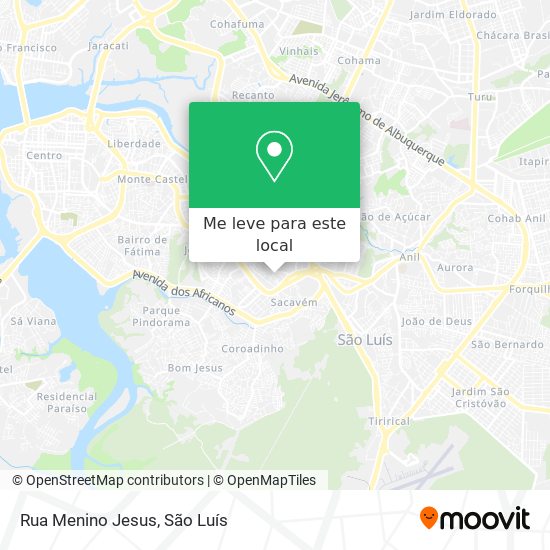 Rua Menino Jesus mapa
