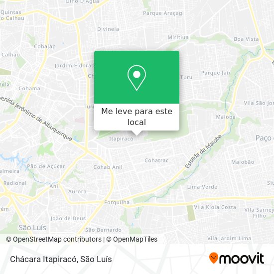 Chácara Itapiracó mapa