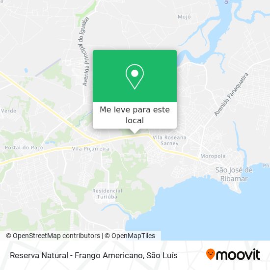 Reserva Natural - Frango Americano mapa