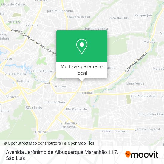 Avenida Jerônimo de Albuquerque Maranhão 117 mapa
