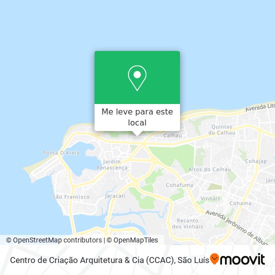 Centro de Criação Arquitetura & Cia (CCAC) mapa