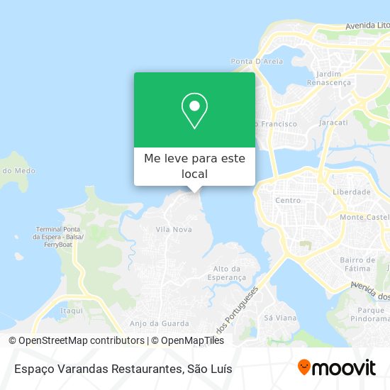 Espaço Varandas Restaurantes mapa