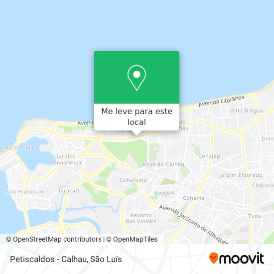 Petiscaldos - Calhau mapa