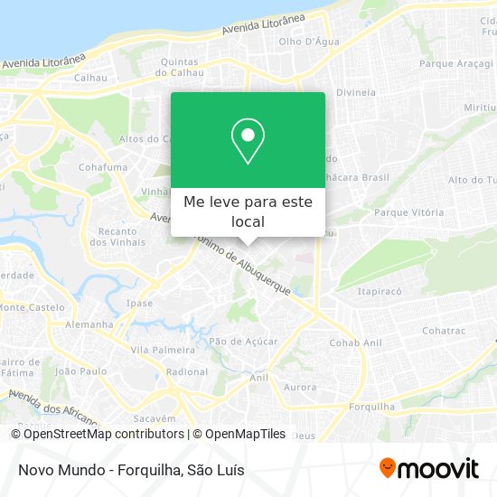 Novo Mundo - Forquilha mapa