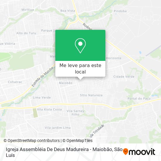 Igreja Assembléia De Deus Madureira - Maiobão mapa