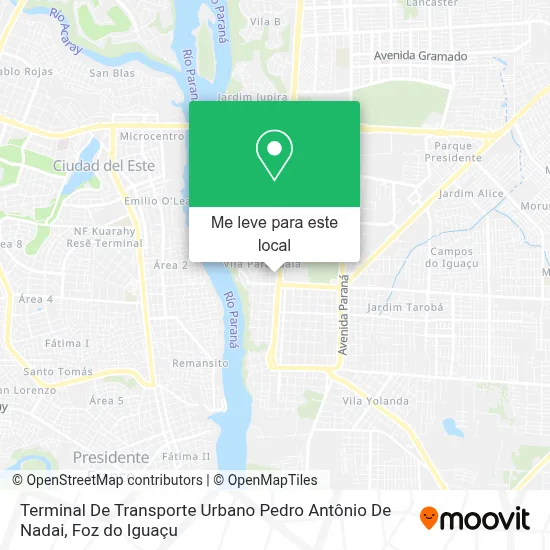 Como chegar até Terminal De Transporte Urbano Pedro Antônio De Nadai em ...