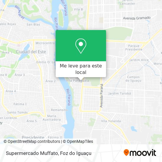 Supermercado Muffato mapa