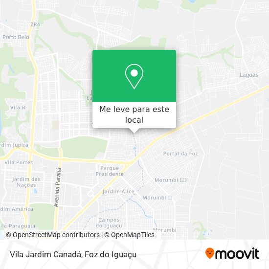 Vila Jardim Canadá mapa