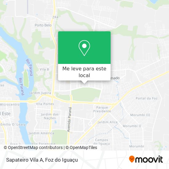 Sapateiro Vila A mapa