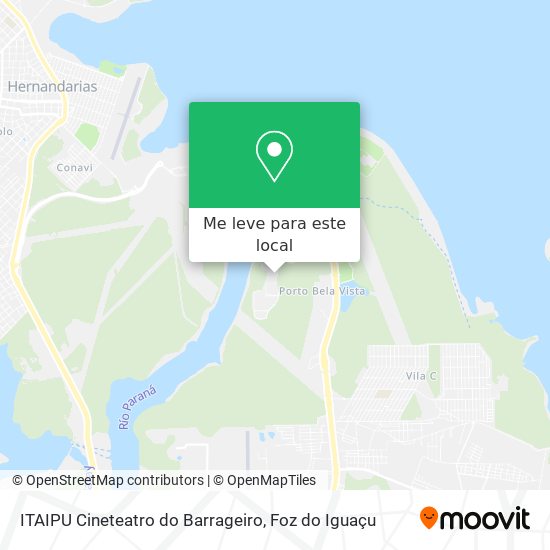 ITAIPU Cineteatro do Barrageiro mapa
