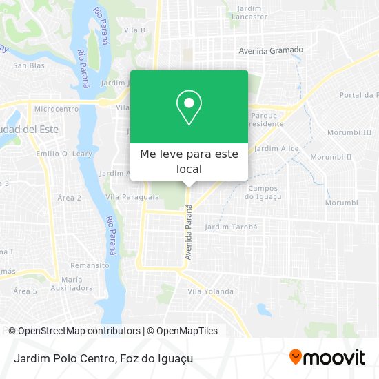Jardim Polo Centro mapa
