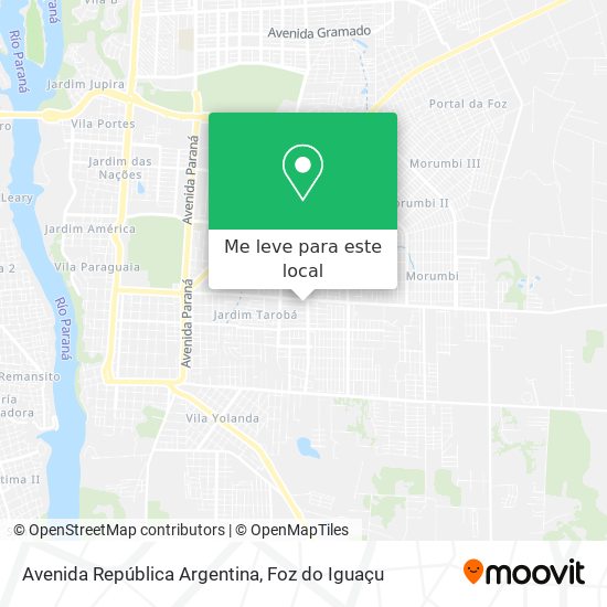 Avenida República Argentina mapa