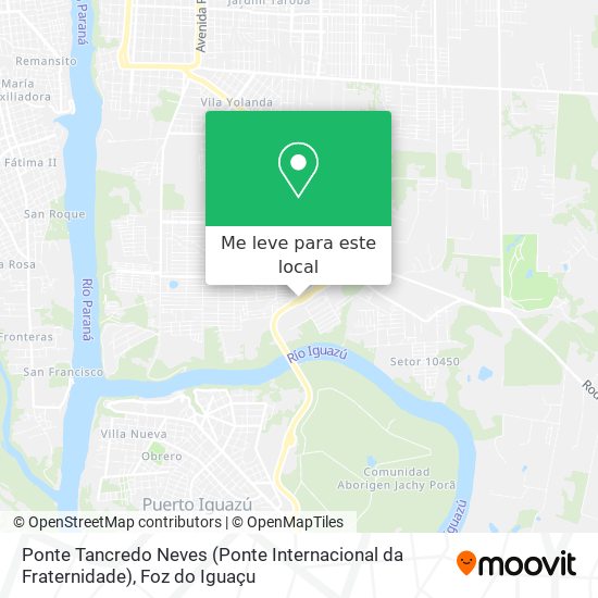 Ponte Tancredo Neves (Ponte Internacional da Fraternidade) mapa
