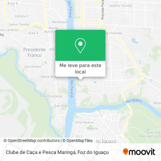 Clube de Caça e Pesca Maringá mapa