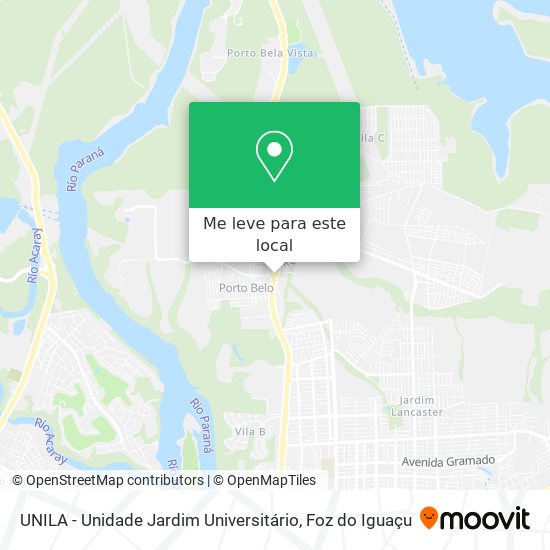 UNILA - Unidade Jardim Universitário mapa
