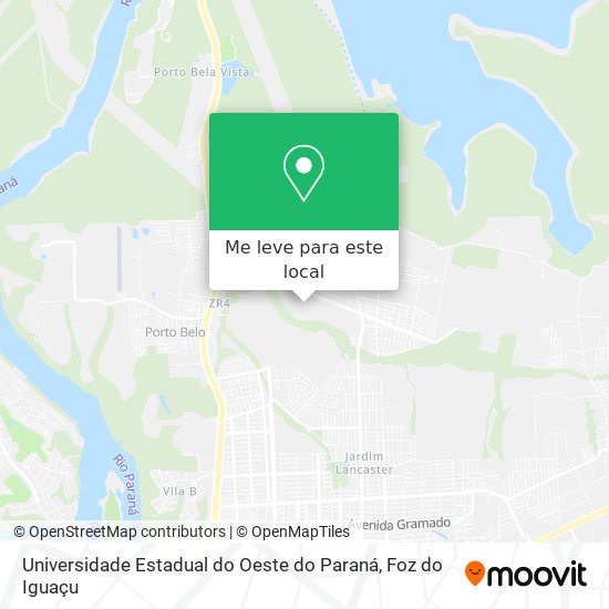 Universidade Estadual do Oeste do Paraná mapa
