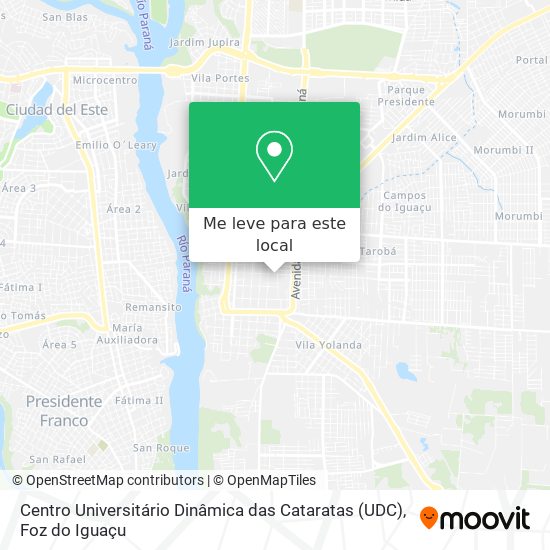 Centro Universitário Dinâmica das Cataratas (UDC) mapa