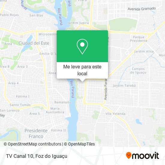 TV Canal 10 mapa