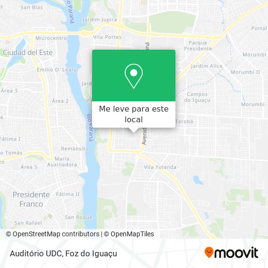 Auditório UDC mapa