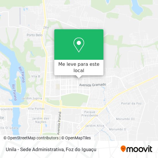 Unila - Sede Administrativa mapa