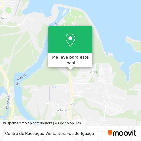 Centro de Recepção Visitantes mapa