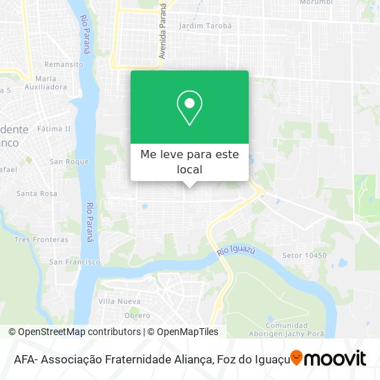 AFA- Associação Fraternidade Aliança mapa