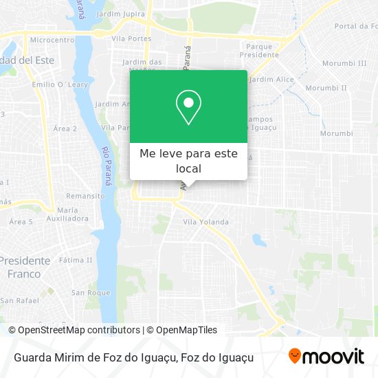 Guarda Mirim de Foz do Iguaçu mapa