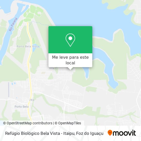 Refúgio Biológico Bela Vista - Itaipu mapa