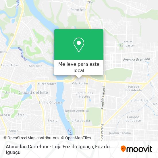 Atacadão Carrefour - Loja Foz do Iguaçu mapa