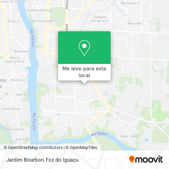 Jardim Bourbon mapa