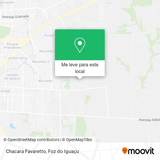 Chacara Favaretto mapa