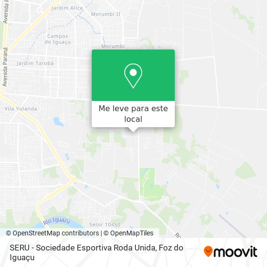 SERU - Sociedade Esportiva Roda Unida mapa