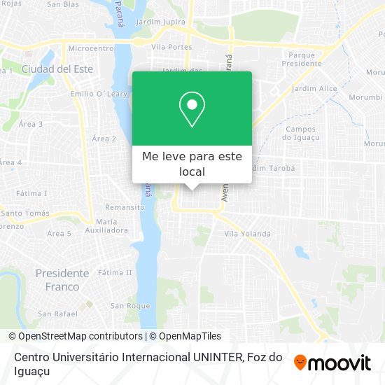Centro Universitário Internacional UNINTER mapa