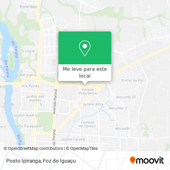 Posto Ipiranga mapa