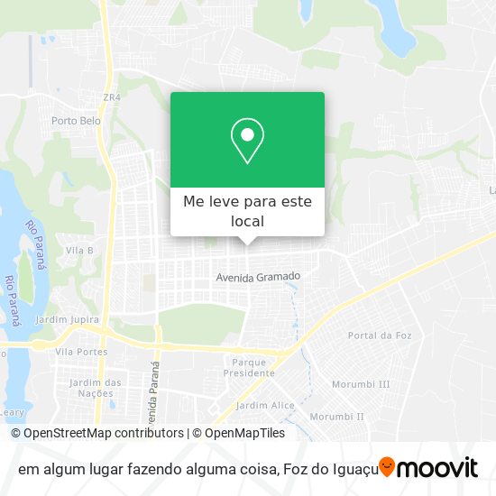 em algum lugar fazendo alguma coisa mapa
