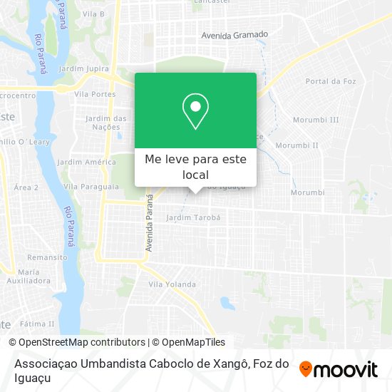 Associaçao Umbandista Caboclo de Xangô mapa