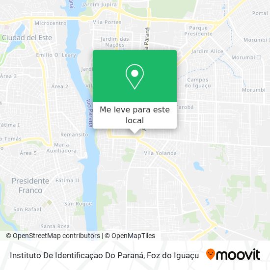Instituto De Identificaçao Do Paraná mapa