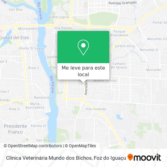 Clínica Veterinária Mundo dos Bichos mapa