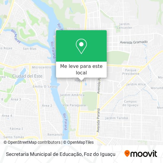 Secretaria Municipal de Educação mapa